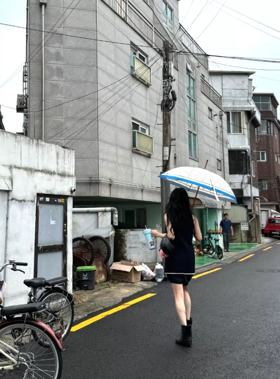셀린느 트리옹프 자수 배색 레이스 니트 원피스 상세 이미지 22