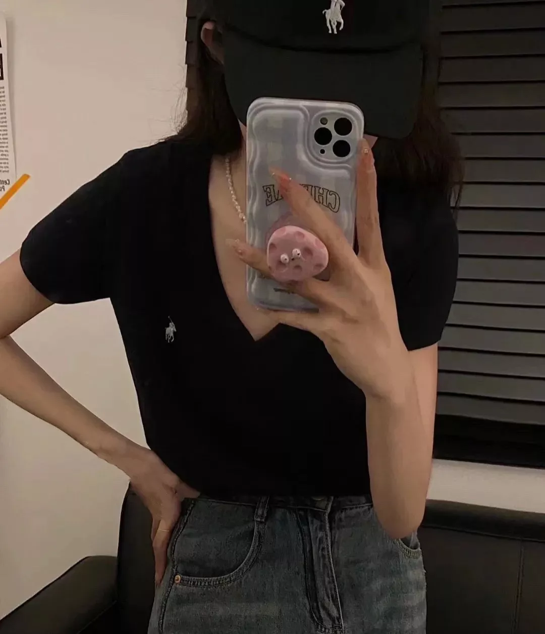 랄프로렌 브이넥 자수 반소매 티셔츠 상세 이미지 22