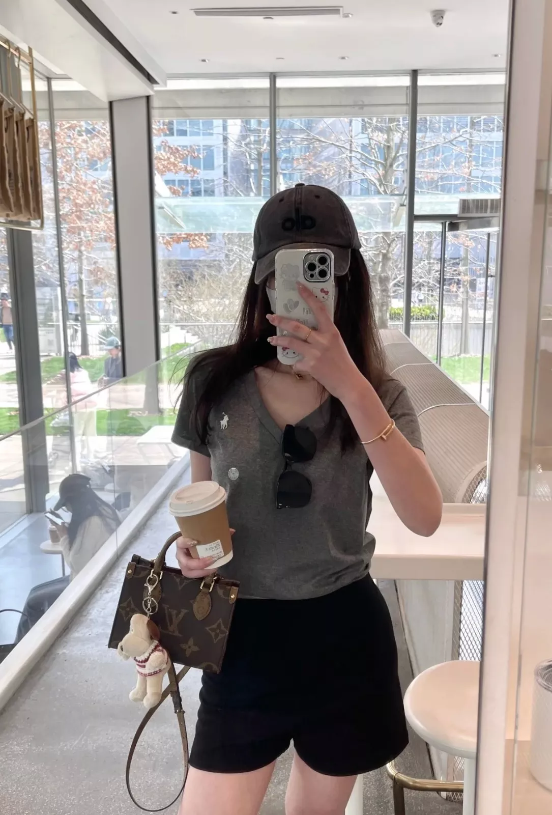 랄프로렌 브이넥 자수 반소매 티셔츠 상세 이미지 7