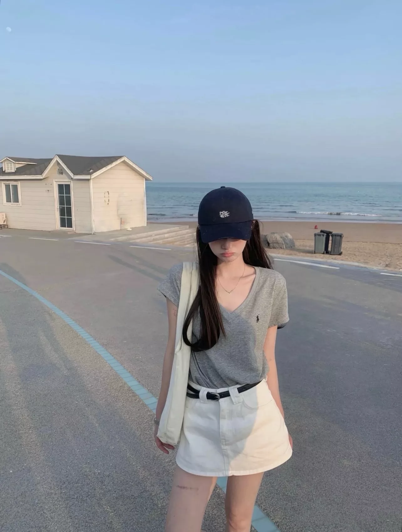 랄프로렌 브이넥 자수 반소매 티셔츠 상세 이미지 8