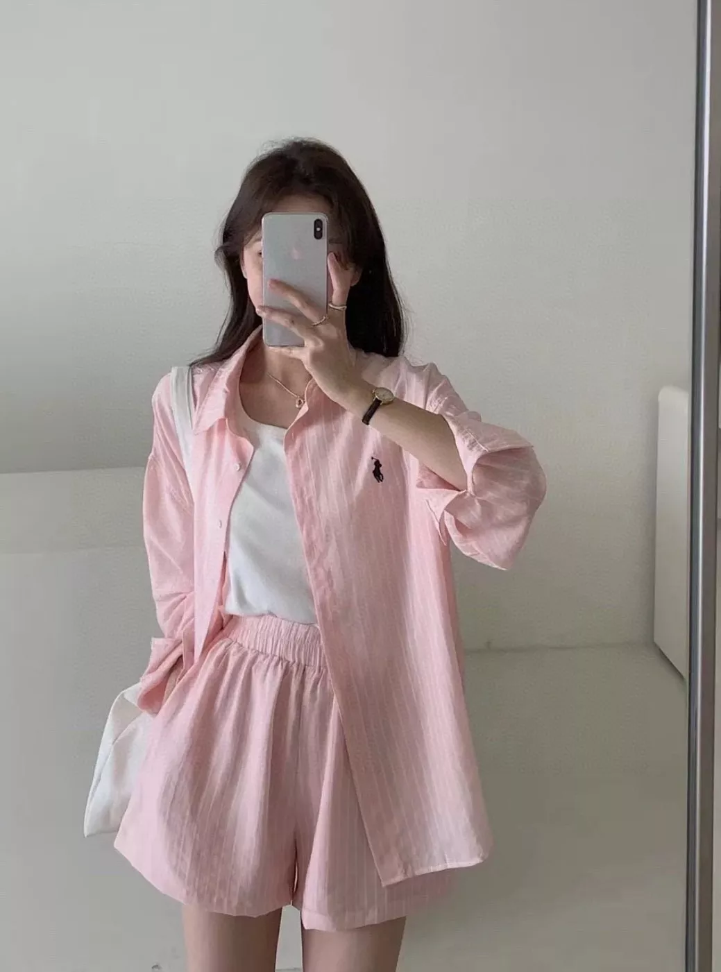 랄프로렌 스트라이프 텐셀 린넨 셔츠 반바지 세트 상세 이미지 25