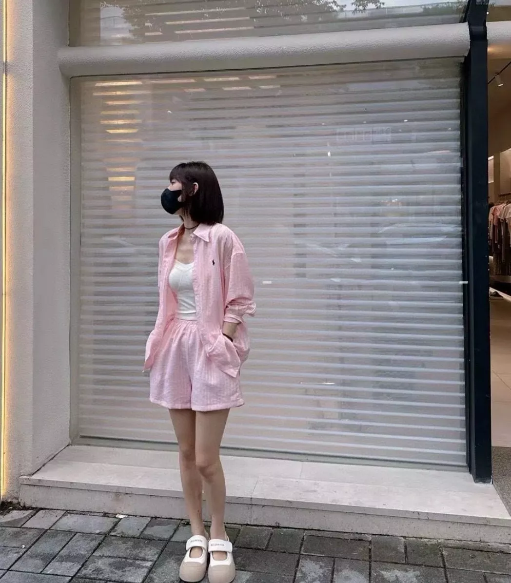 랄프로렌 스트라이프 텐셀 린넨 셔츠 반바지 세트 상세 이미지 22