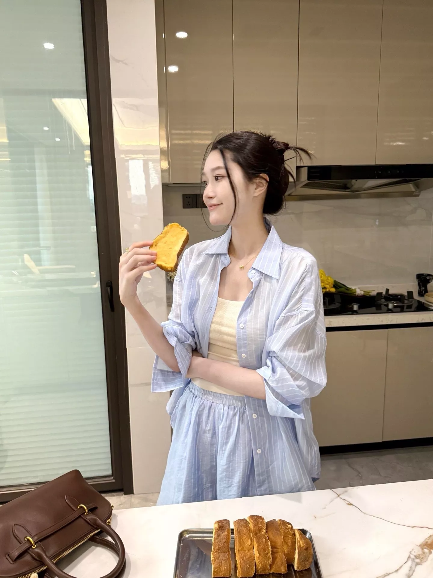랄프로렌 스트라이프 린넨 셔츠 반바지 세트 상세 이미지 26
