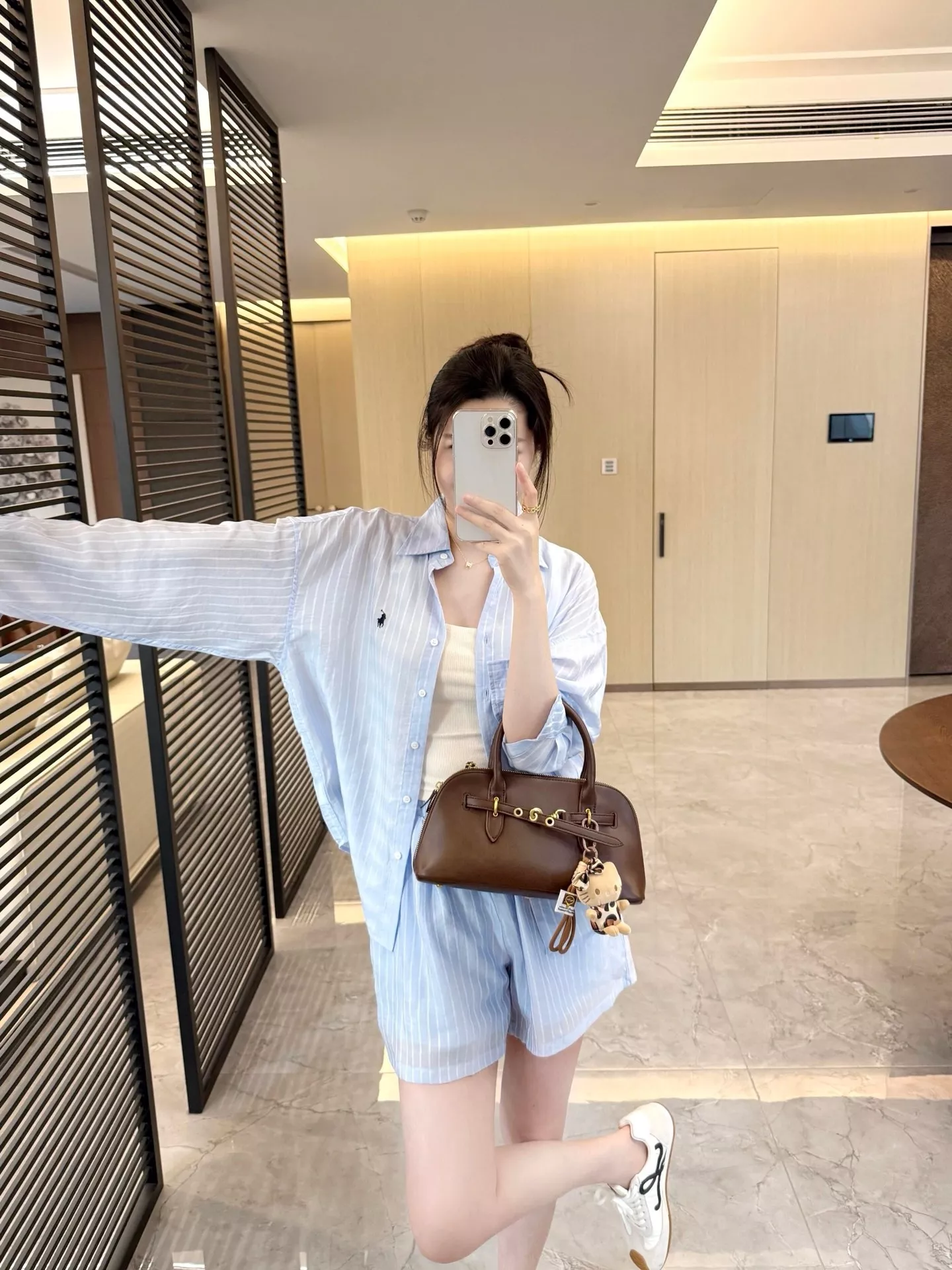 랄프로렌 스트라이프 린넨 셔츠 반바지 세트 상세 이미지 19
