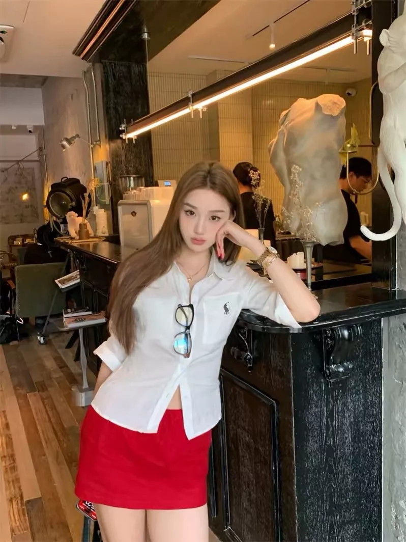 랄프로렌 린넨 카라 조절 허리 중소매 셔츠 상세 이미지 25