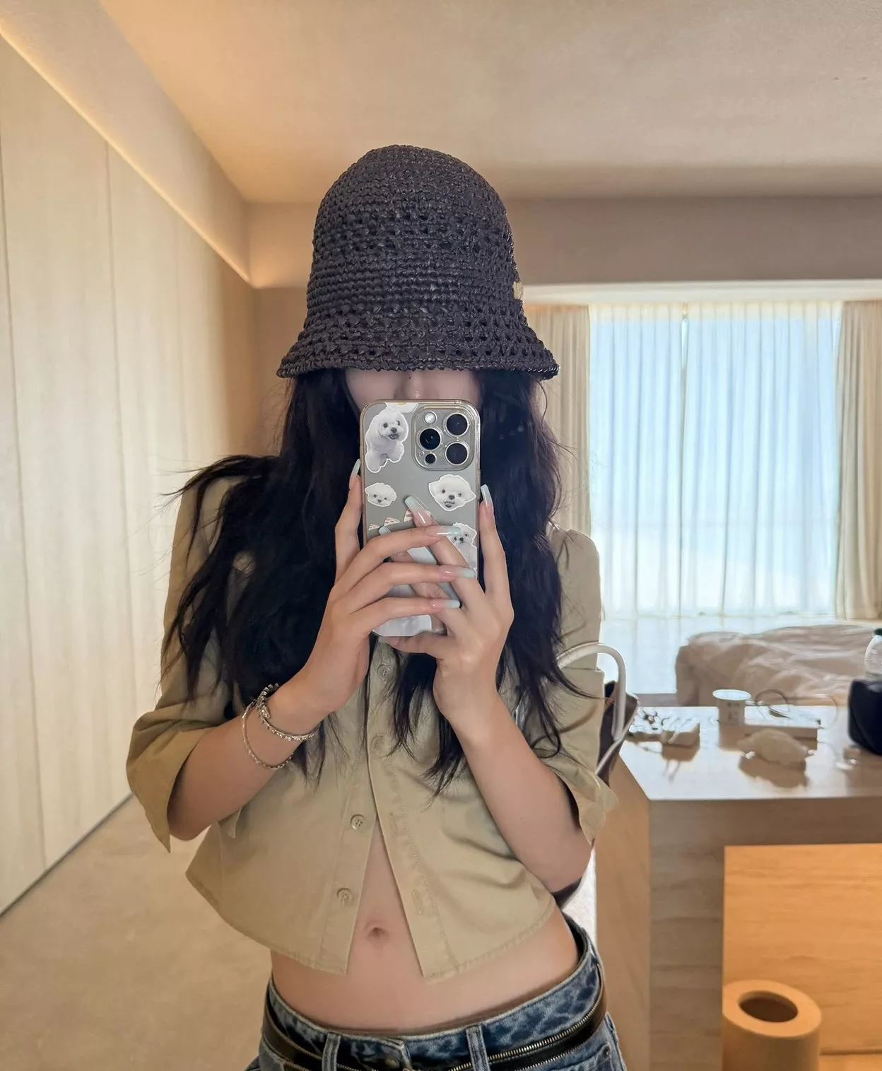 랄프로렌 린넨 카라 조절 허리 중소매 셔츠 상세 이미지 28