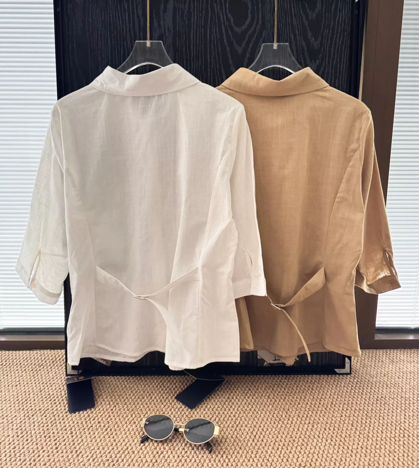 랄프로렌 린넨 카라 조절 허리 중소매 셔츠 상세 이미지 2