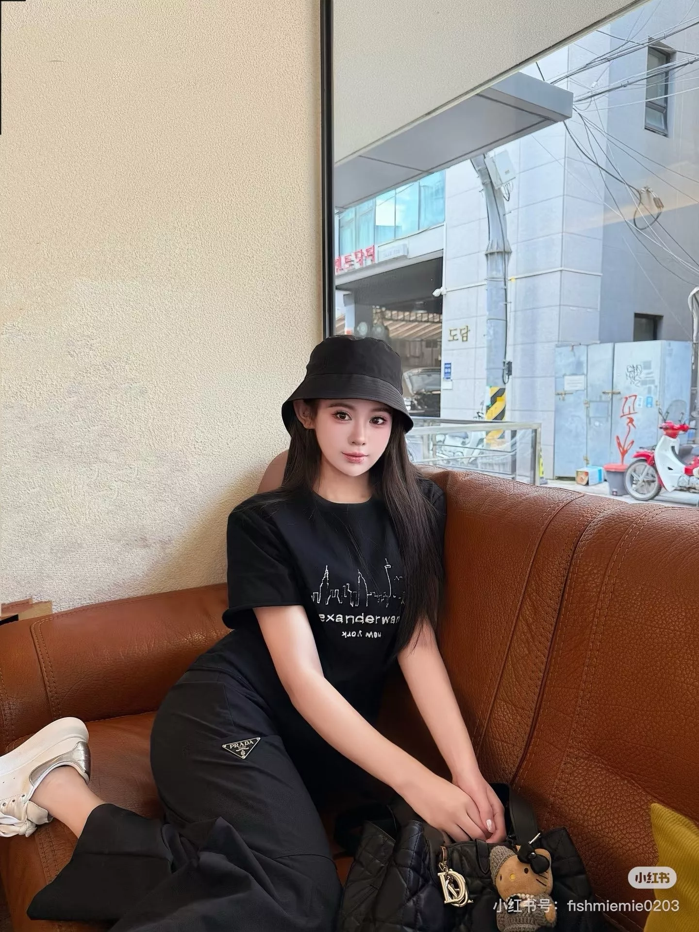 알렉산더왕 스케치 시티 레터링 프린트 반소매 티셔츠 상세 이미지 12