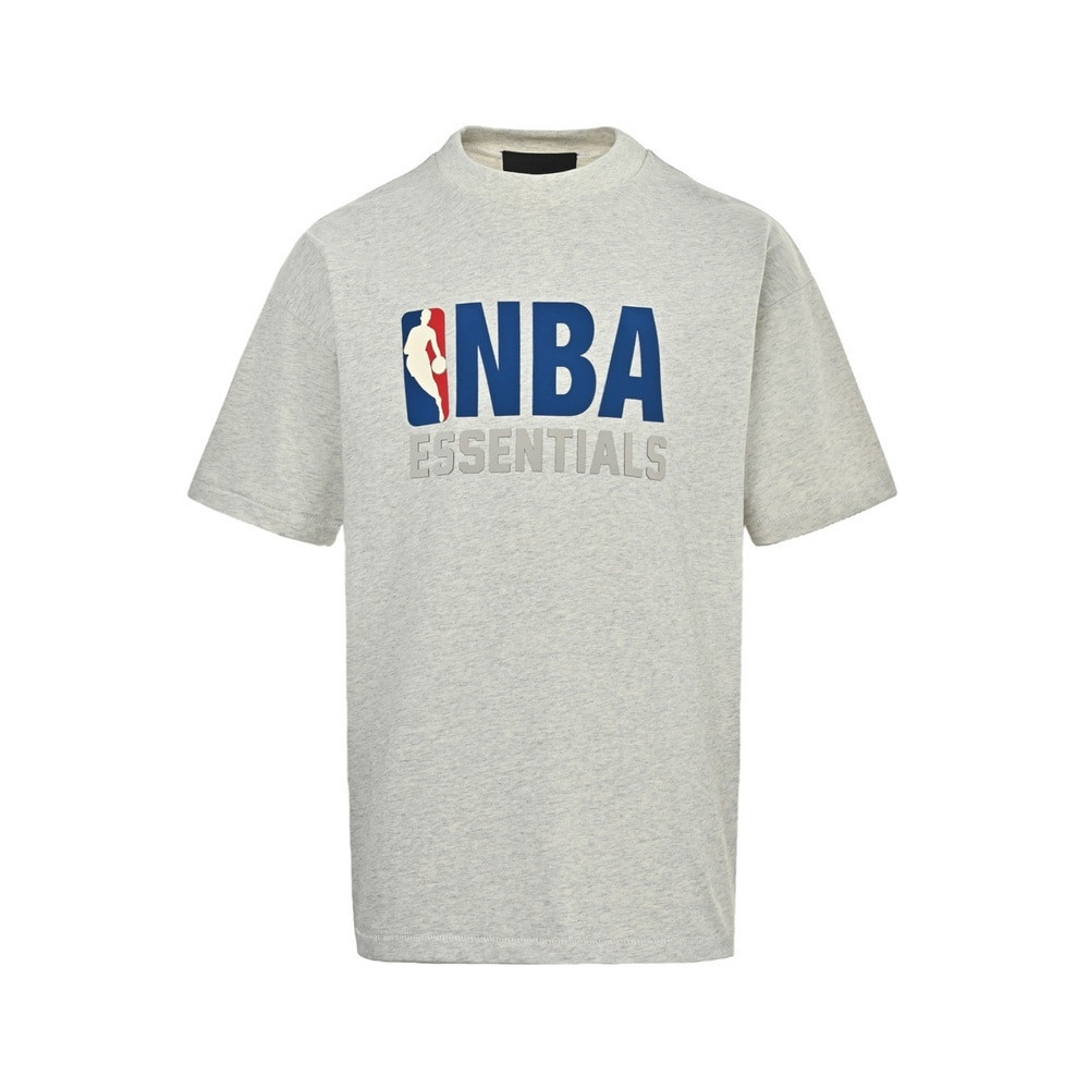 피어오브갓 NBA 로고 실리콘 레터링 반팔 티셔츠