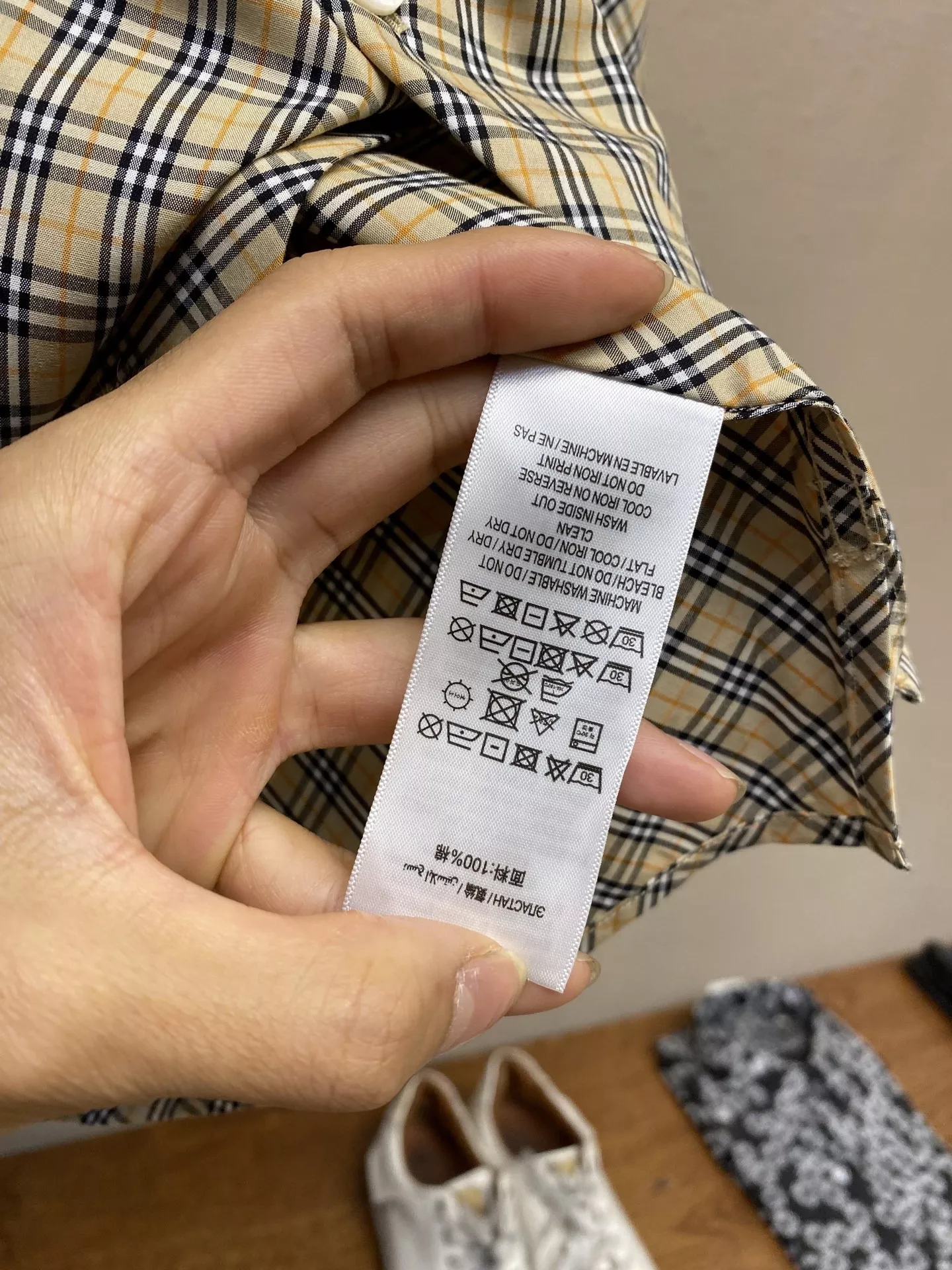 버버리 체크 코튼 캐주얼 셔츠 상세 이미지 7