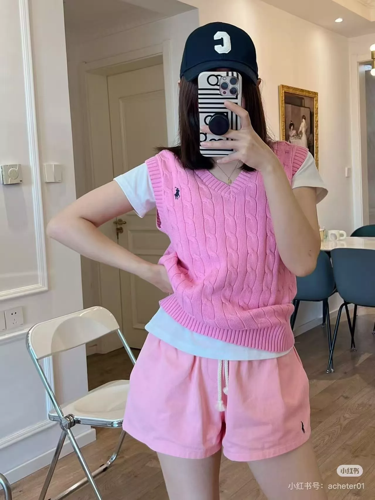 랄프로렌 폴로 자수 밴딩 스트링 반바지 상세 이미지 15