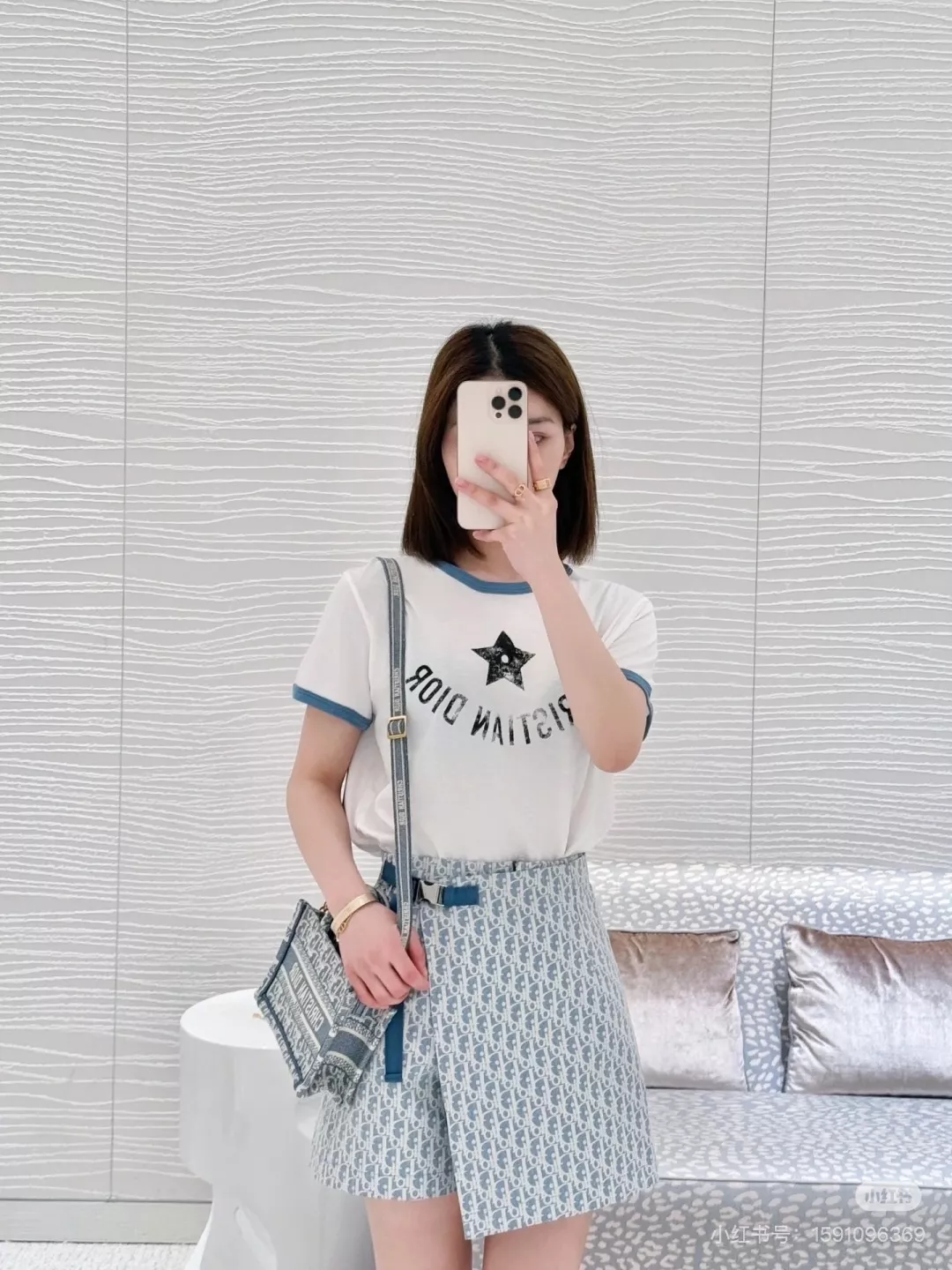 디올 오블리크 자카드 랩 스타일 스커트 상세 이미지 11