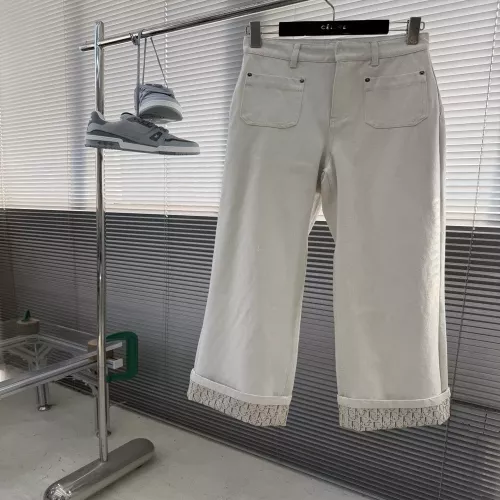 디올 오블리크 포켓 와이드 데님 팬츠
