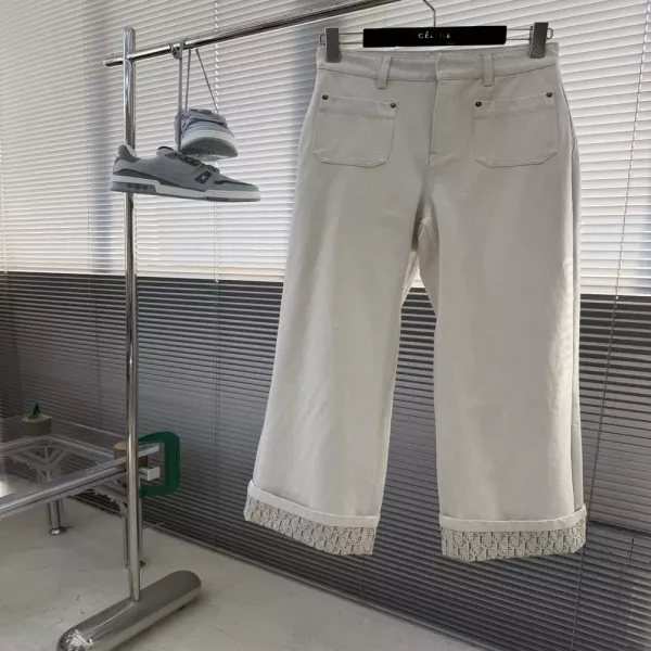 디올 오블리크 포켓 와이드 데님 팬츠