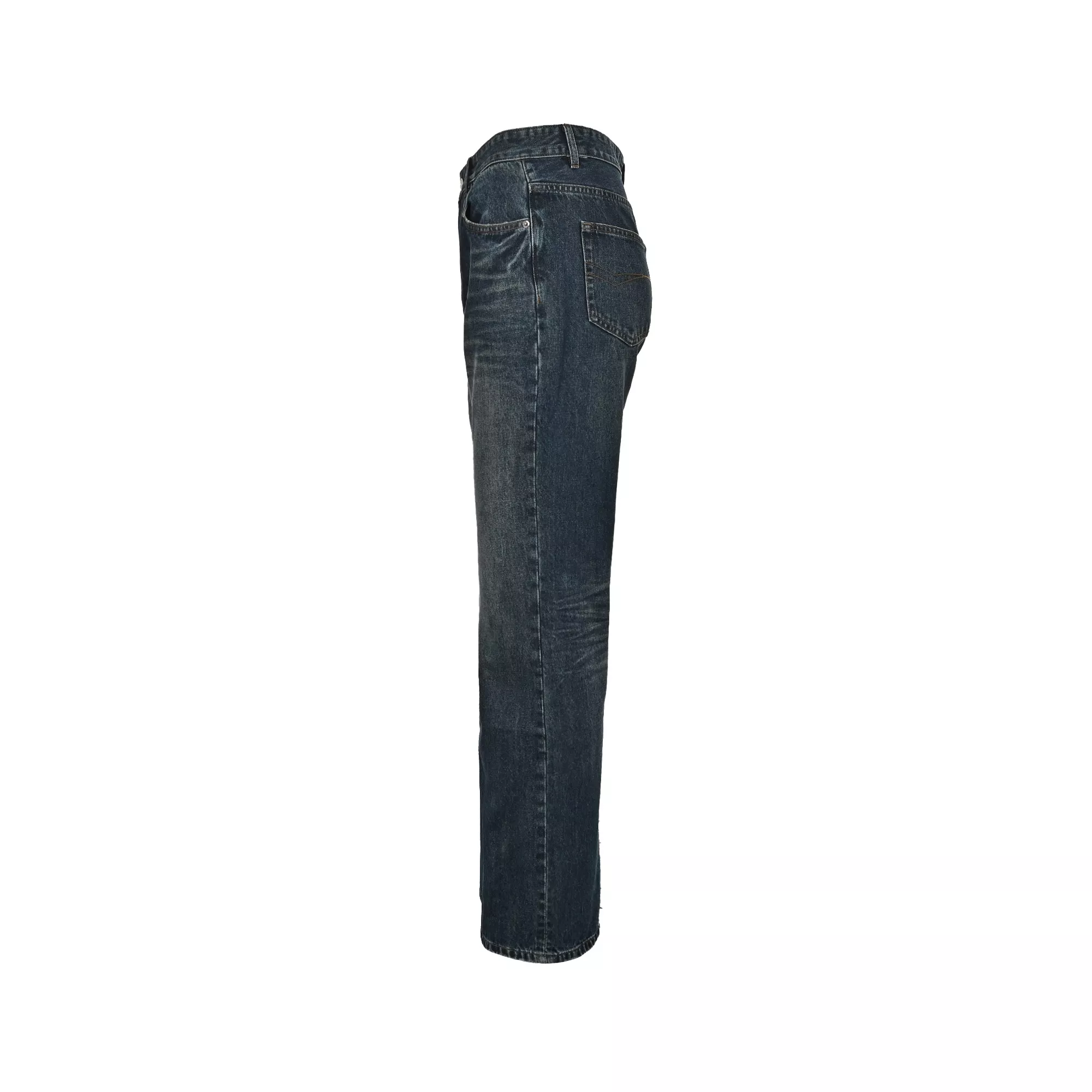 발렌시아가 복고 워싱 블루 부츠컷 데님 팬츠 상세 이미지 2
