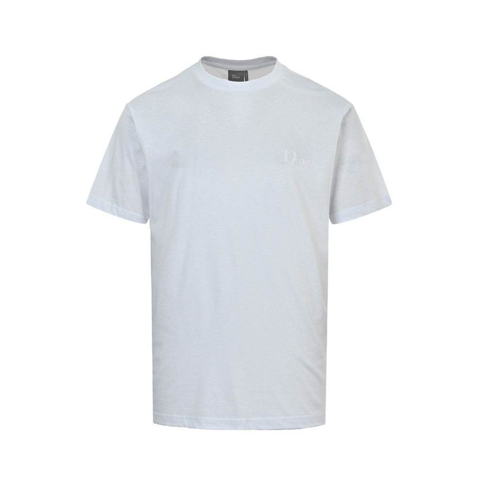 디올 레터 자수 반팔 티셔츠
