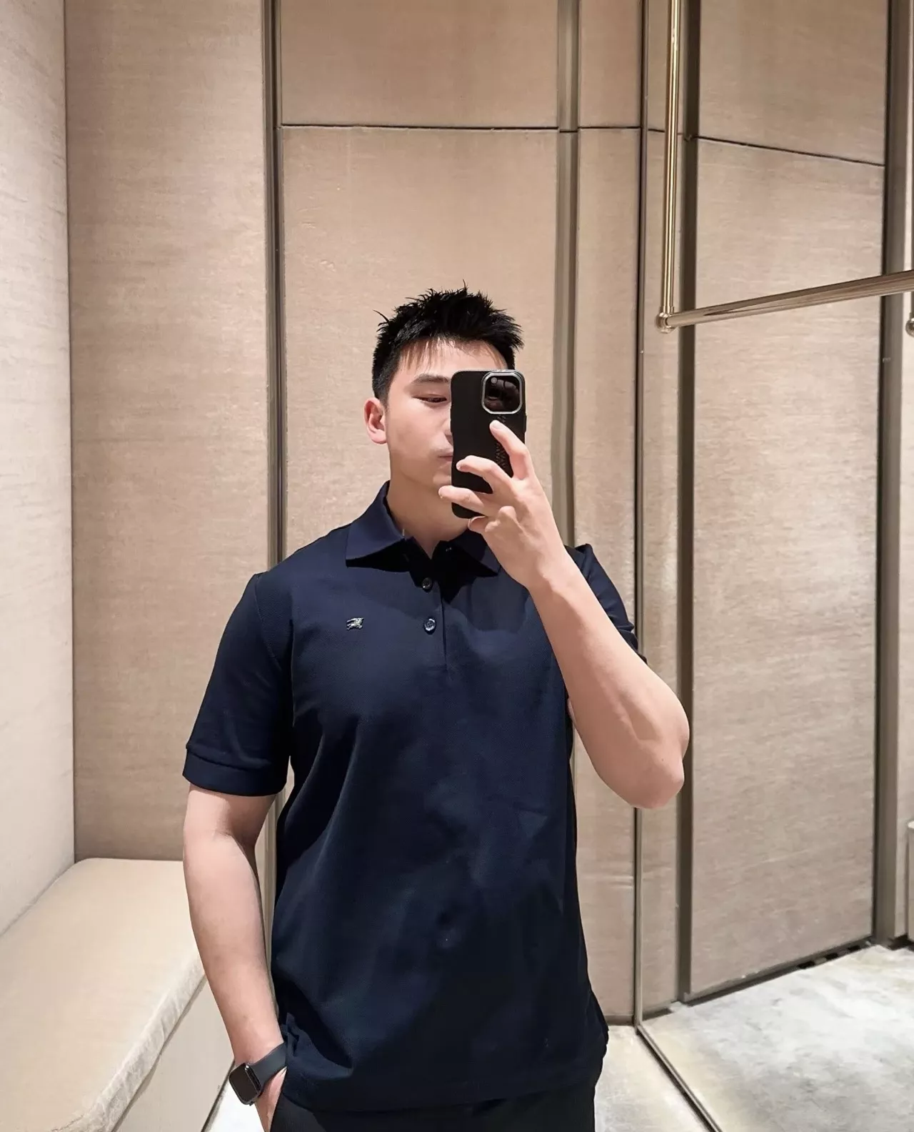 버버리 전마 로고 반팔 폴로 셔츠 상세 이미지 15