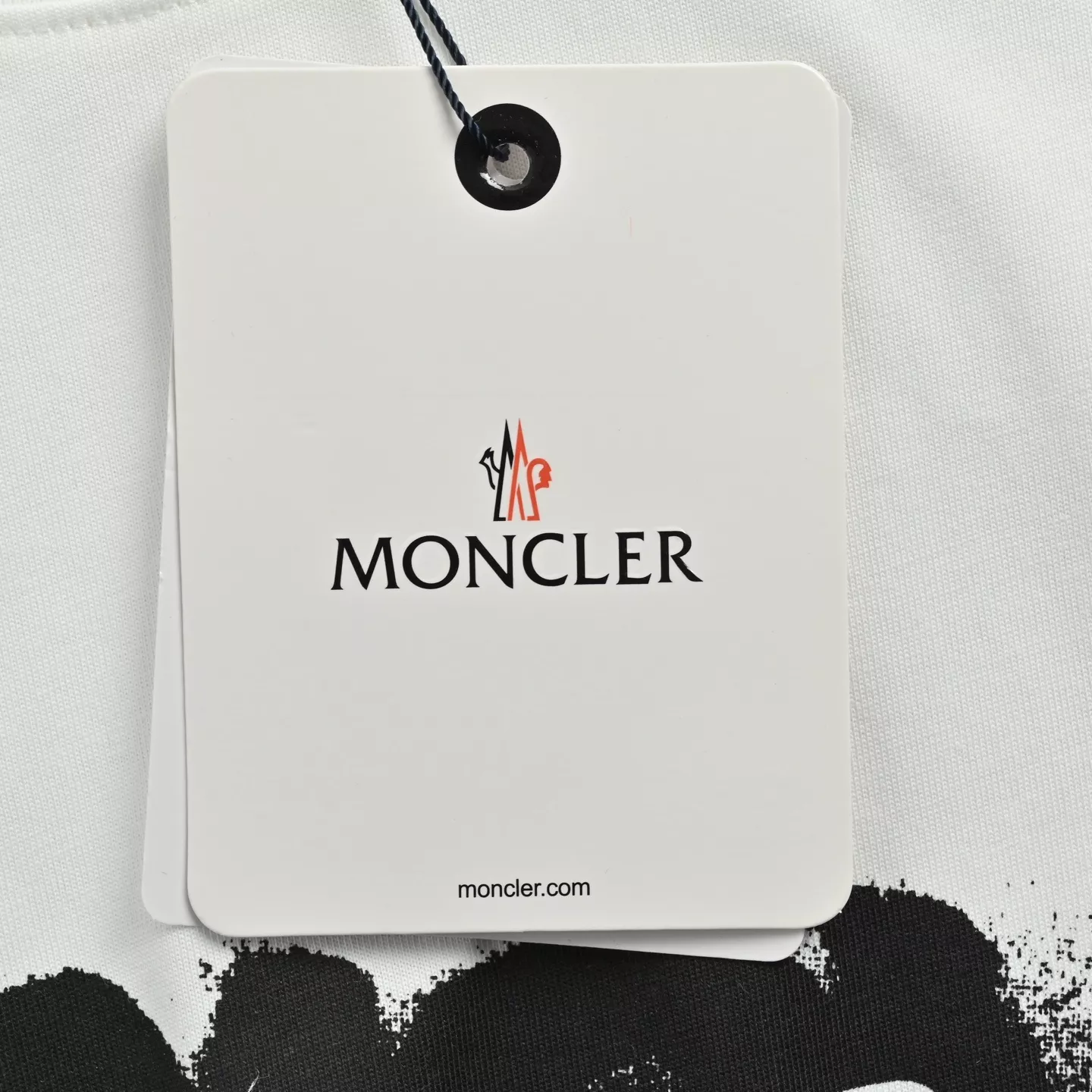 몽클레어 잉크 레터링 프린트 반소매 티셔츠 상세 이미지 7