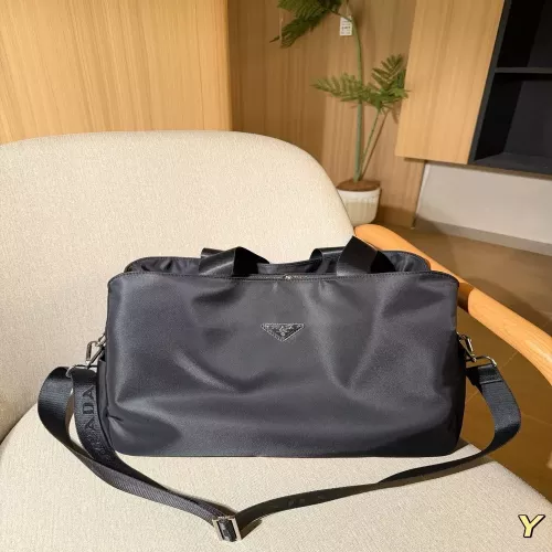 프라다 블랙 나일론 토트백