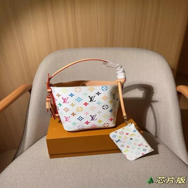 루이비통 멀티컬러 모노그램 버킷백