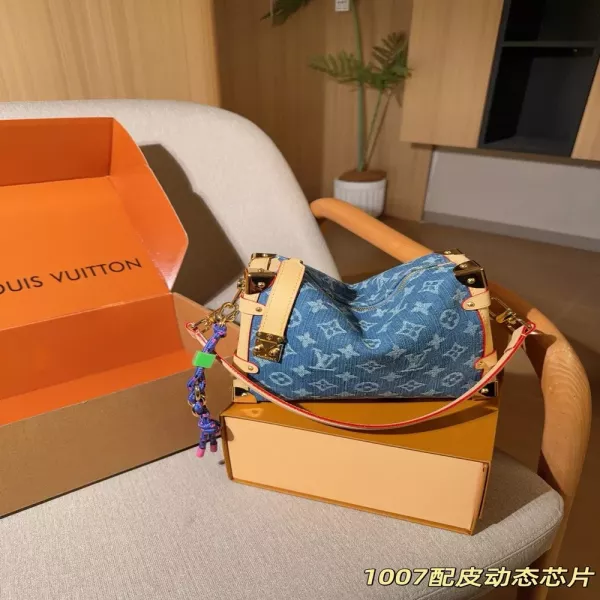 루이비통 데님 소프트 박스 백