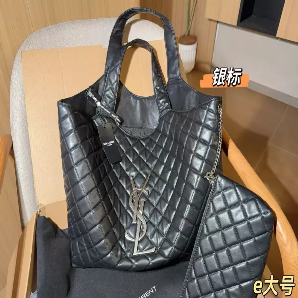 입생로랑 가비 퀼팅 토트백