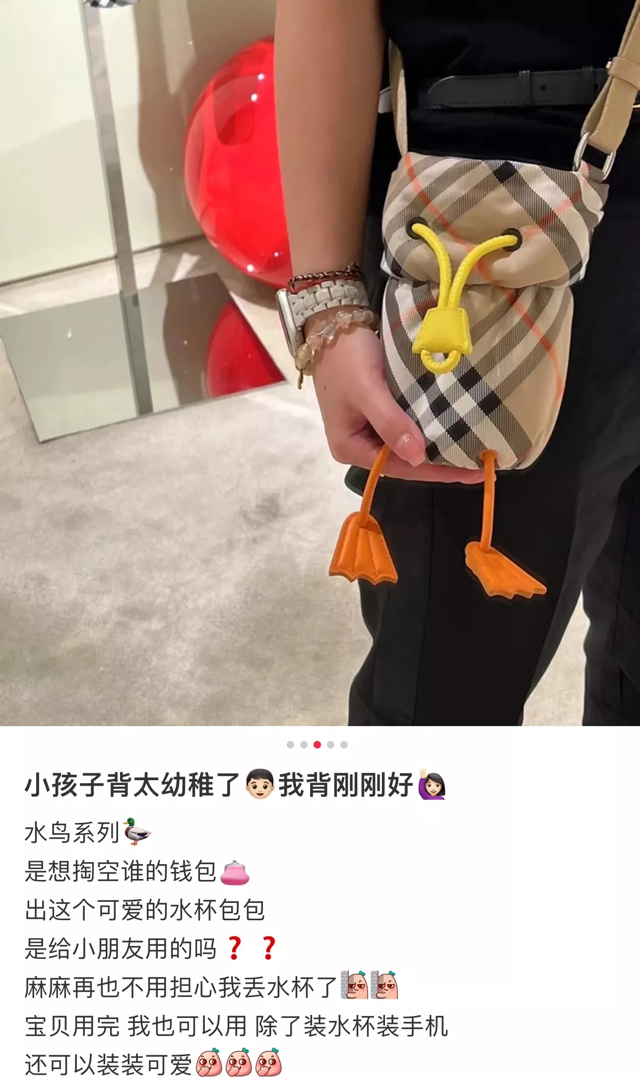버버리 워터버드 체크 나일론 보틀백 상세 이미지 7