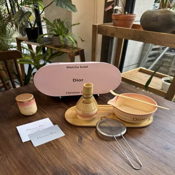 디올 핑크 그라데이션 말차 볼 세트