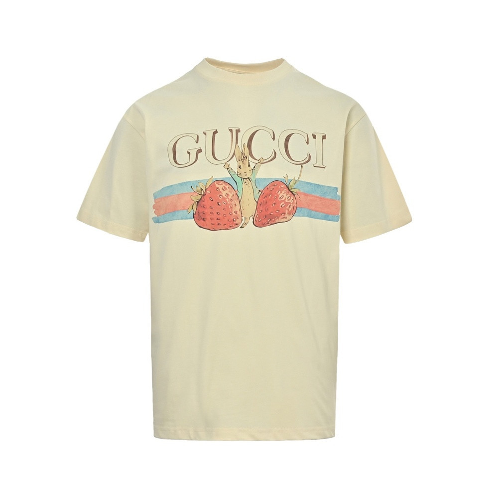 구찌 카툰 그래픽 반소매 티셔츠