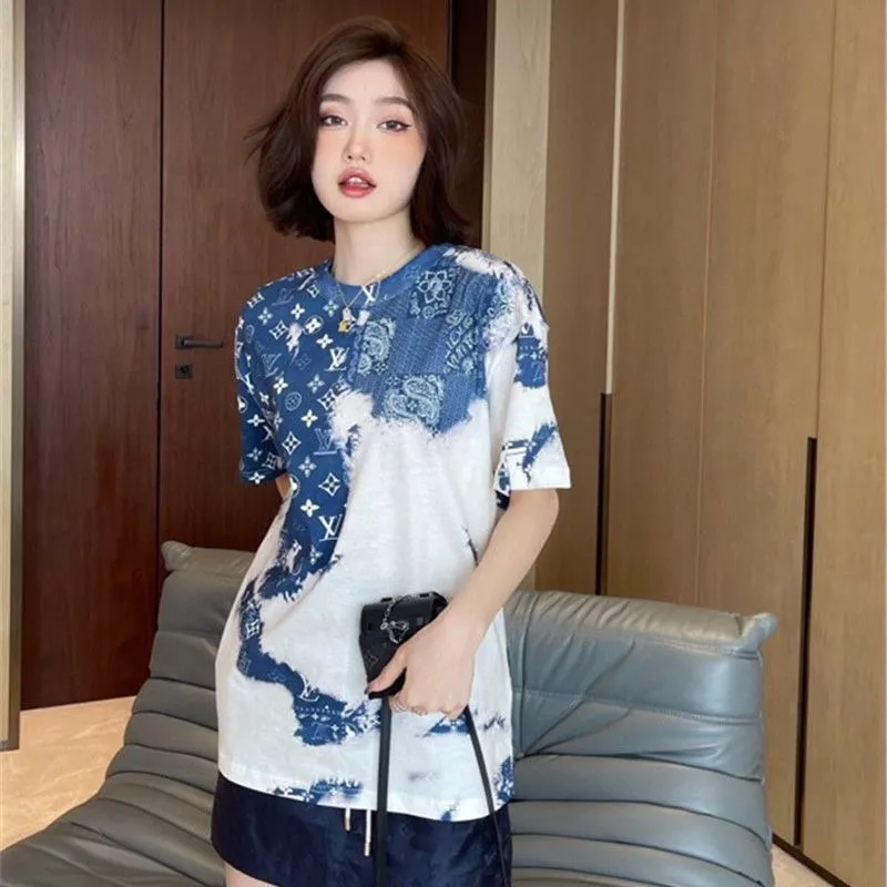 루이비통 페이즐리 패턴 타이다이 반소매 티셔츠 상세 이미지 13
