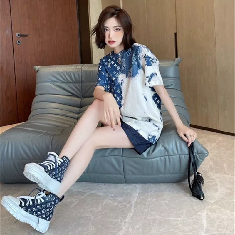 루이비통 페이즐리 패턴 타이다이 반소매 티셔츠 상세 이미지 15