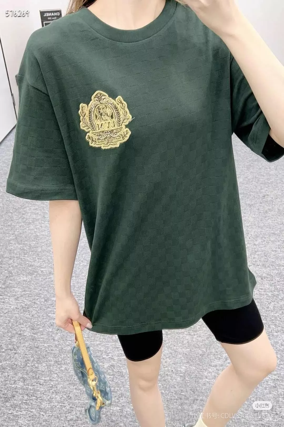 루이비통 자수 와펜 다미에 반소매 티셔츠 상세 이미지 13