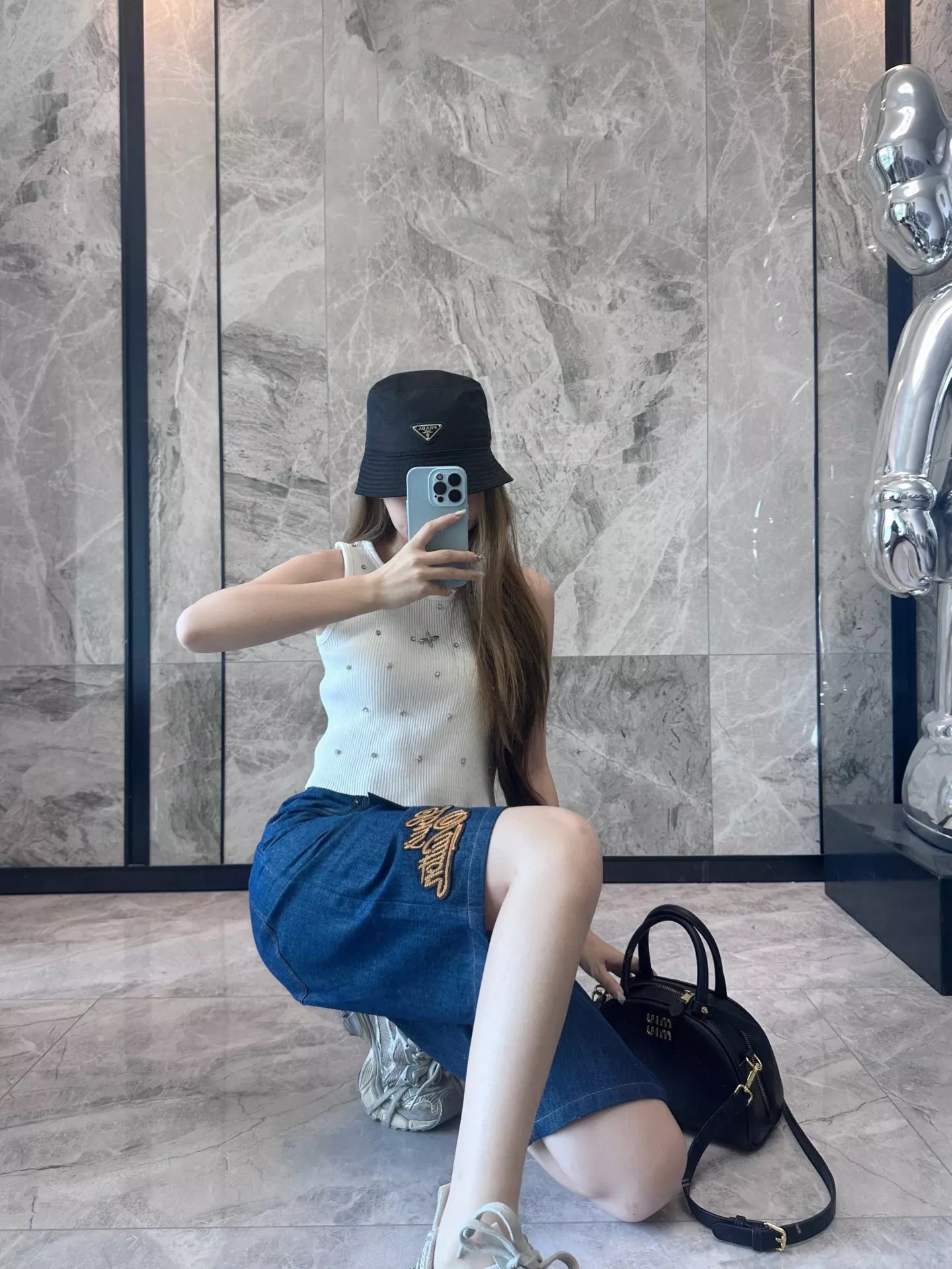 루이비통 로프 자수 데님 쇼츠 상세 이미지 18