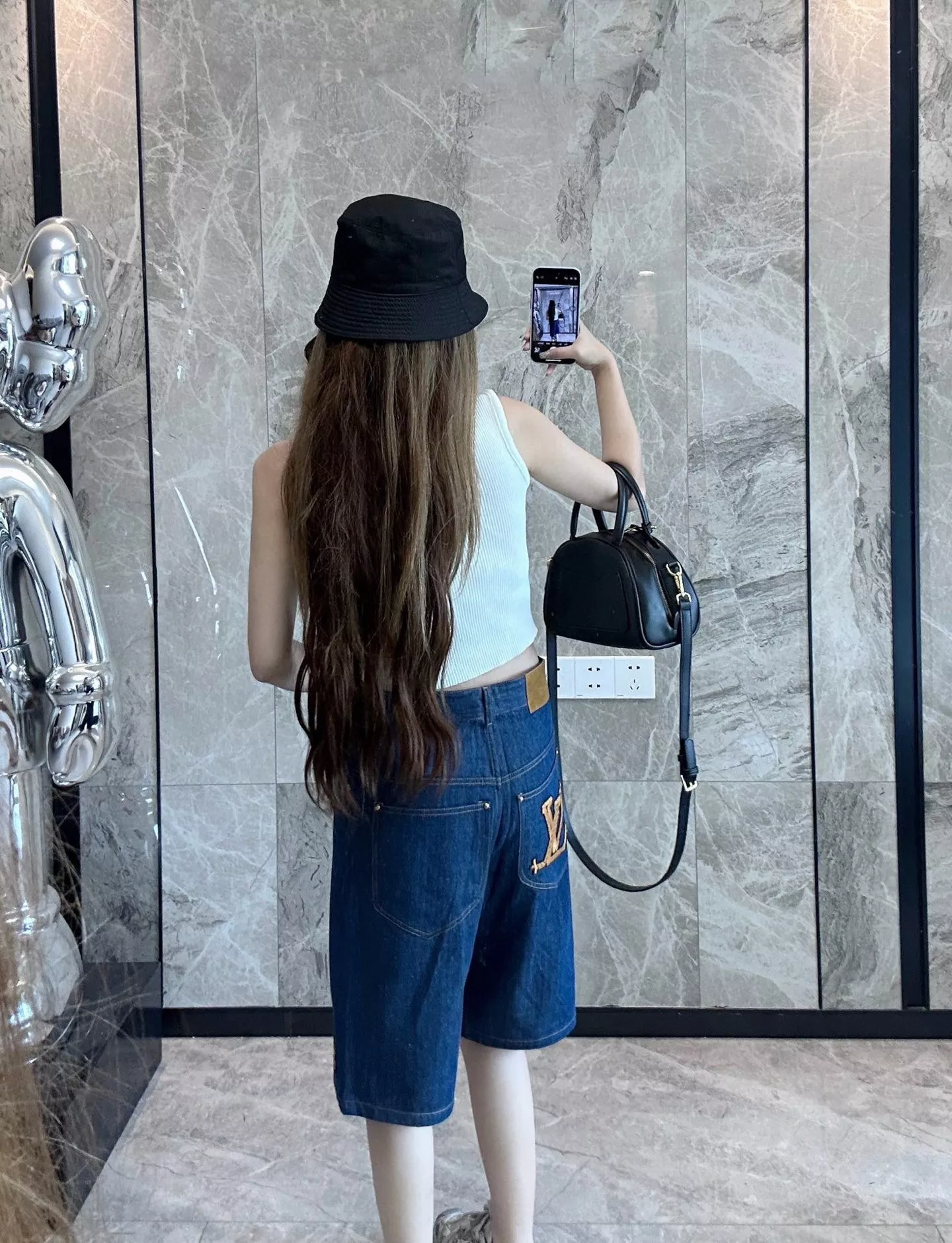 루이비통 로프 자수 데님 쇼츠 상세 이미지 19