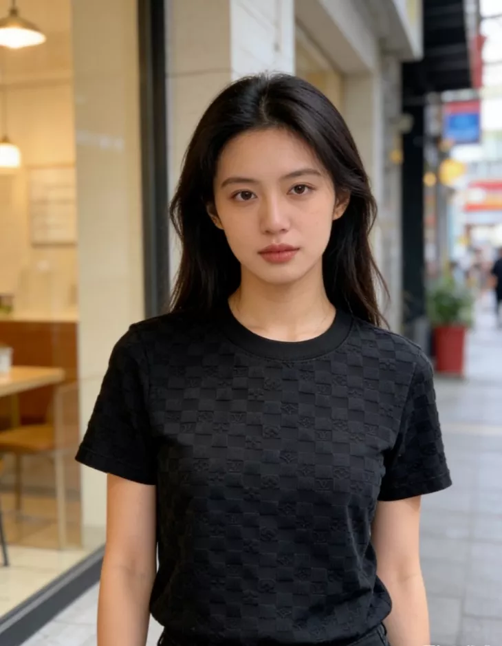 루이비통 모노그램 다미에 자카드 반소매 탑 상세 이미지 12