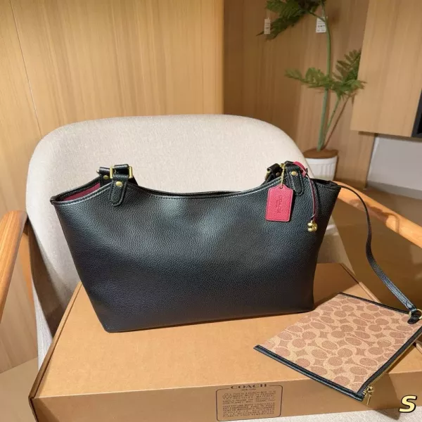 코치 블랙 투웨이 숄더백