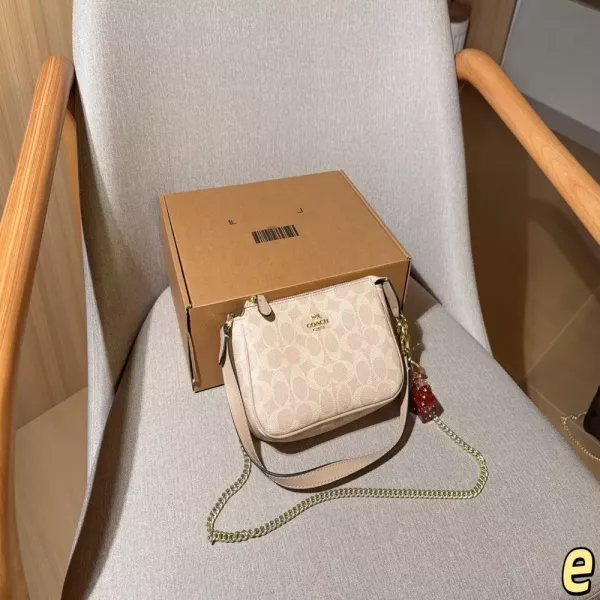 코치 클래식 패턴 체인 미니백