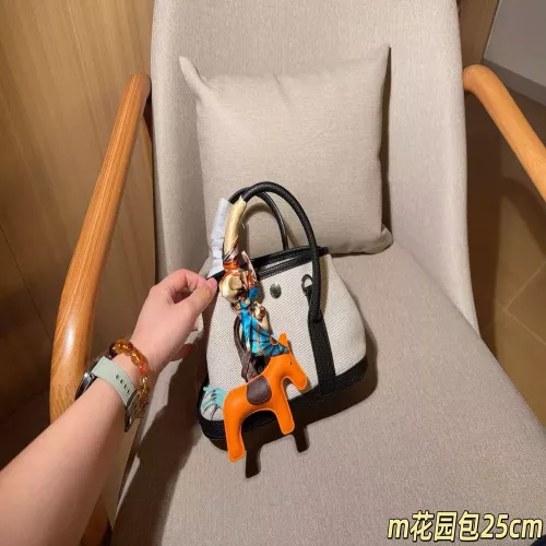 에르메스 캔버스 배색 가든 파티 백