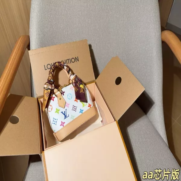 루이비통 화이트 멀티컬러 쉘백