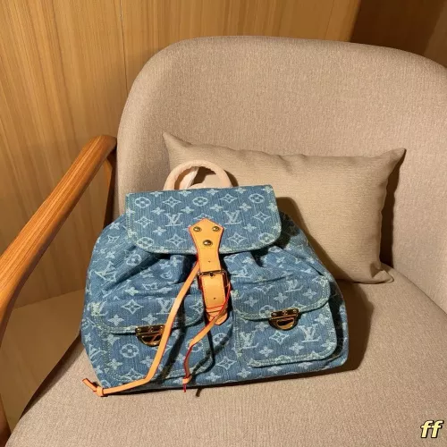 루이비통 데님 모노그램 빈티지 백팩