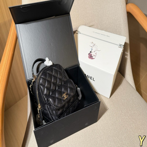 샤넬 퀼팅 미니 더블 백팩
