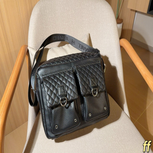 샤넬 빈티지 투포켓 퀼팅 메신저백