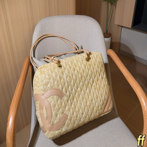 샤넬 라탄 위빙 보잉 토트백
