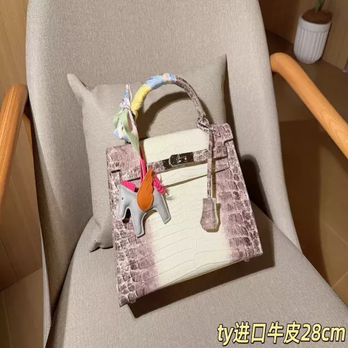 에르메스 크로커다일 패턴 켈리 스타일 백