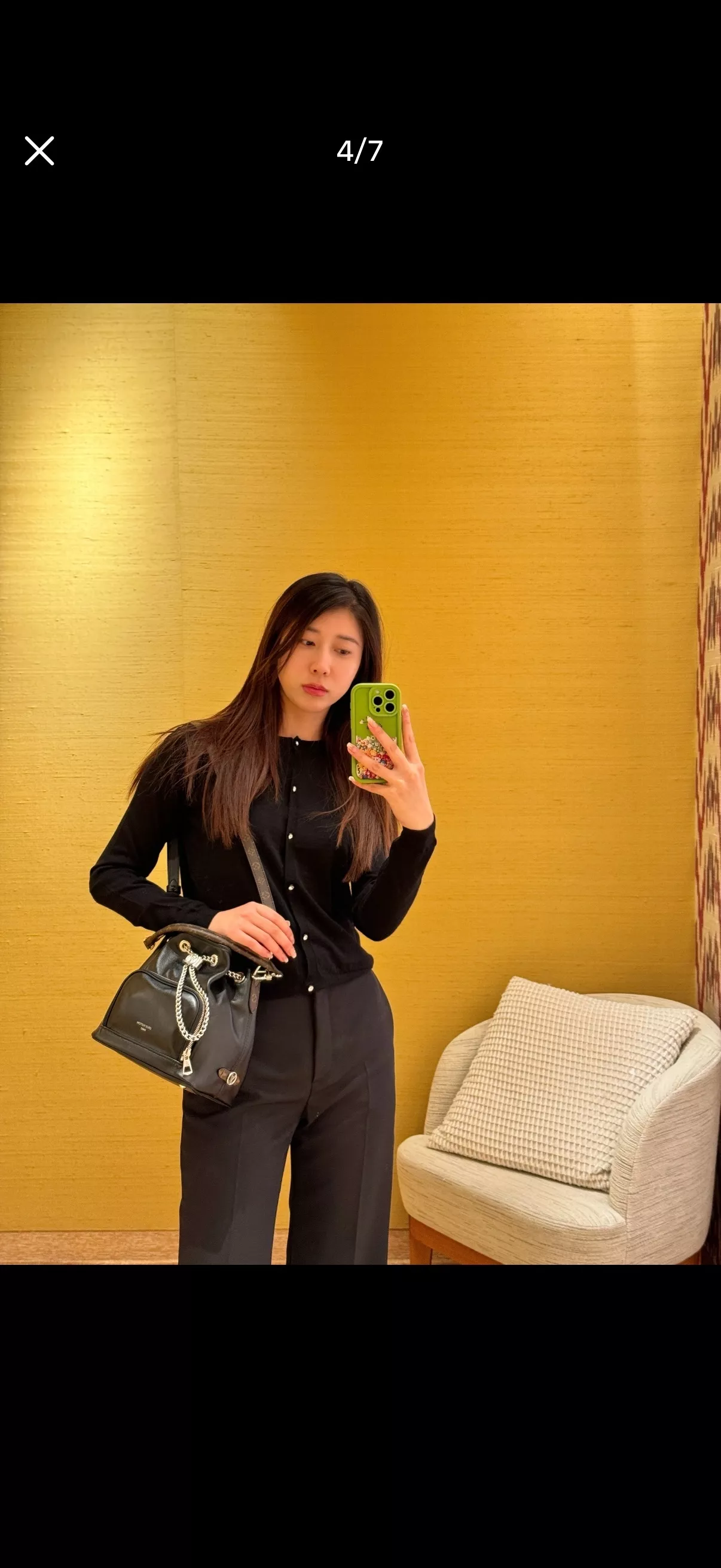 루이비통 블랙 버킷 체인백 상세 이미지 13
