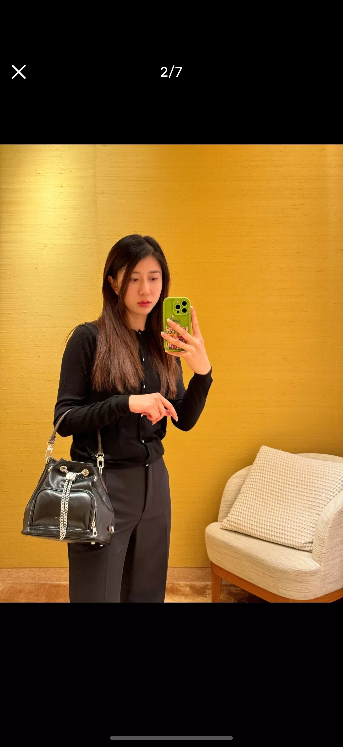 루이비통 블랙 버킷 체인백 상세 이미지 10