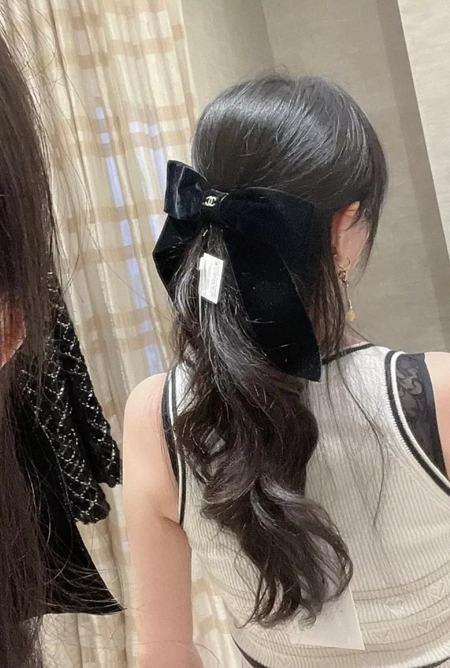 샤넬 벨벳 리본 수공 스티치 헤어장식 상세 이미지 8