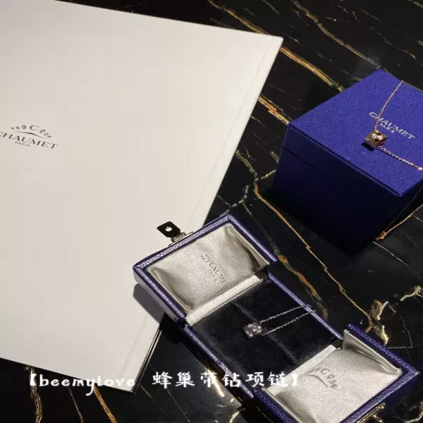 쇼멧 허니콤 모티브 다이아 목걸이