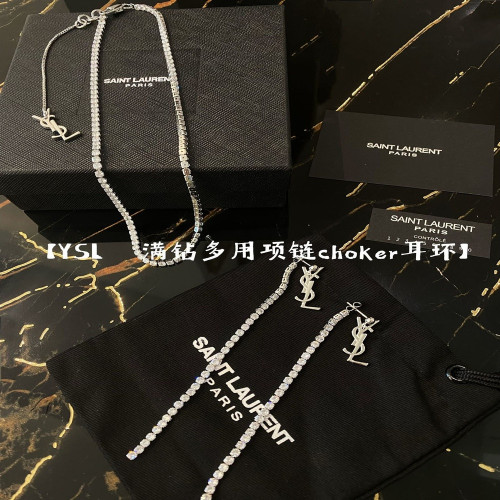 입생로랑 멀티 스타일 목걸이 귀걸이 세트