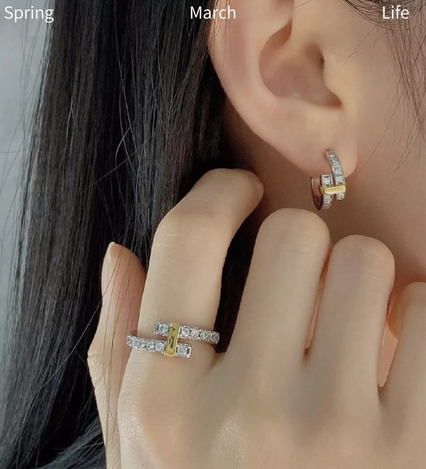 티파니앤코 투톤 더블 레이어 풀다이아 링 상세 이미지 15